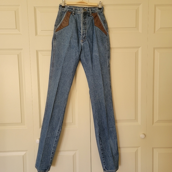 Vintage Cross J Jeans with brown pleather detailing - Picture 2 of 8